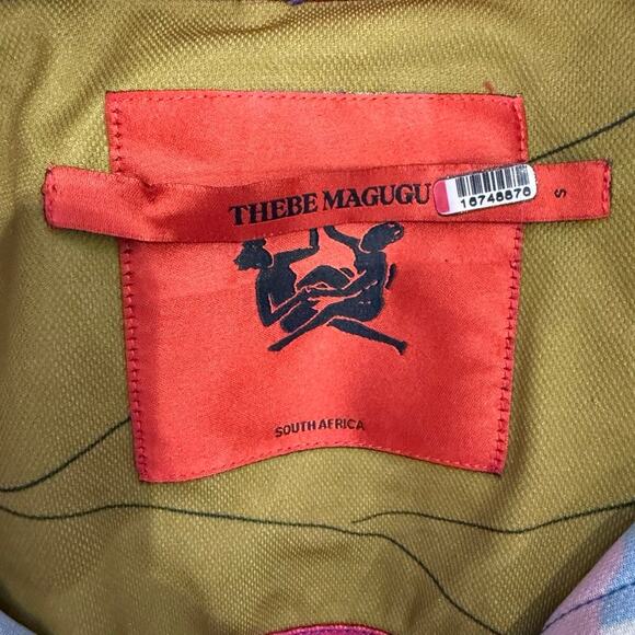 Thebe Magugu Baartmaan Longline Shirt Dress in Multi, Size S - Picture 6 of 8